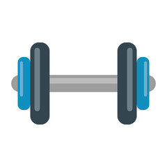 Gym equipment dumbell isolated flat