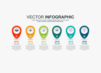 infographic elements design with 6 options