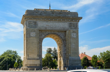 Fototapeta na wymiar triumph arc Bucharest