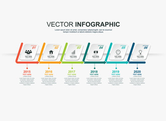 infographic elements design with 6 options
