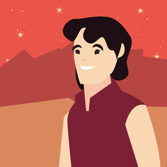 man character landscape