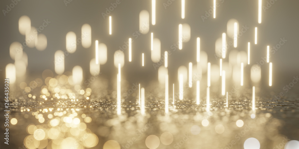 Poster lighting bokeh abstract background, 3d rendering.