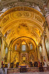 Fototapeta na wymiar Golden Altar Basilica Saint Mary Angels and Martyrs Rome Italy