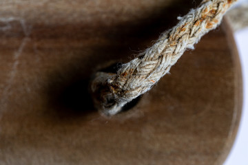 Old rope Tied with old wood