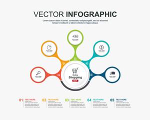 infographic elements design with 5 options