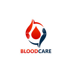 Blood Care Logo Template Design Vector, Emblem, Design Concept, Creative Symbol, Icon