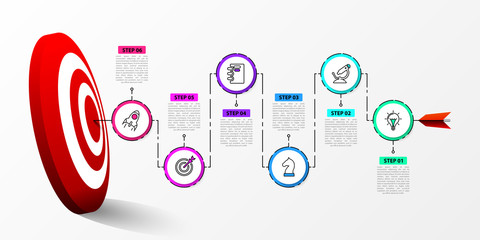 Infographic design template. Creative concept with 6 steps