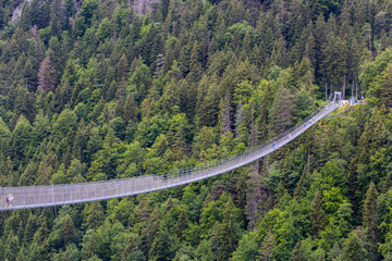Fototapeta na wymiar High bridge in Alps, Highline, Austria