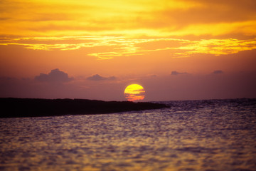 Sunset in Cuba.