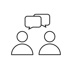 Speech bubble user outline icon
