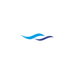 Wave icon logo design vector template