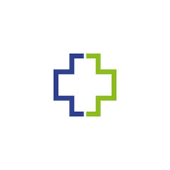 Medical and health care logo design vector template