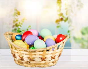 Easter eggs isolated on white