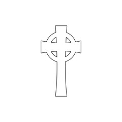 religion symbol, Celtic cross outline icon. Element of religion symbol illustration. Signs and symbols icon can be used for web, logo, mobile app, UI, UX