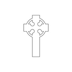 religion symbol, Celtic cross outline icon. Element of religion symbol illustration. Signs and symbols icon can be used for web, logo, mobile app, UI, UX