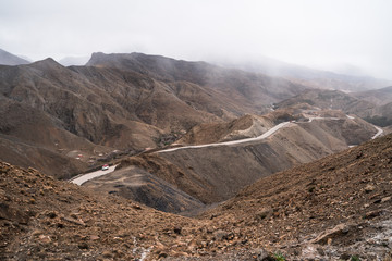 Beautiful mountain road in Morocco, Atlas mountains