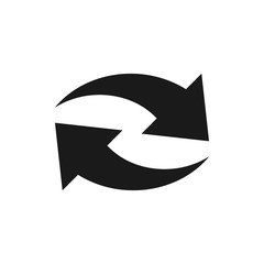 Arrow, refresh, update icon. Vector illustration, flat design.