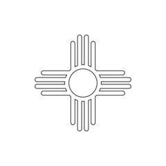 religion symbol, native American sun outline icon. Element of religion symbol illustration. Signs and symbols icon can be used for web, logo, mobile app, UI, UX