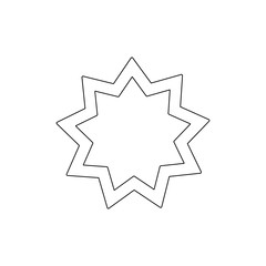religion symbol, Baha outline icon. Element of religion symbol illustration. Signs and symbols icon can be used for web, logo, mobile app, UI, UX