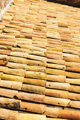 Old roof tiles as background