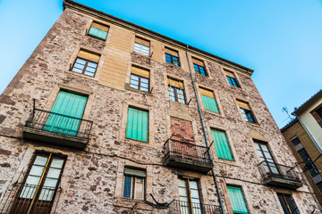 Building in the old town of Cardona in Catalonia, Spain