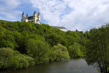 Fototapeta na wymiar Kloster Arnstein bei Obernhof an der Lahn - Stockfoto
