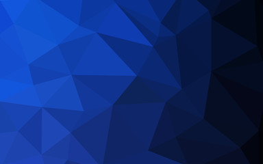 Blue triangles background. Abstract polygonal illustration. Vector geometric image.