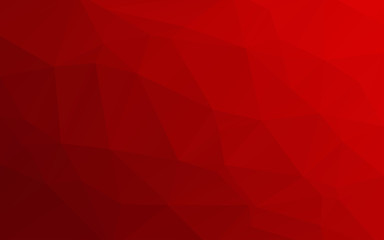 Red triangles background. Abstract polygonal illustration. Vector geometric image.