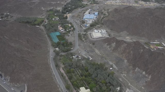 Beautiful green village amongst the mountains in Hatta, United Arab Emirates.
