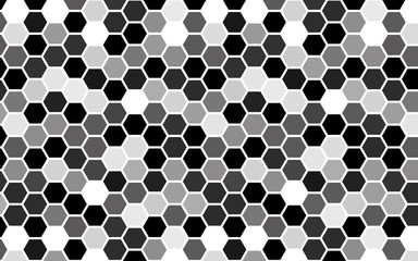 White honeycomb with a gradient color. Isometric geometry. 3D illustration
