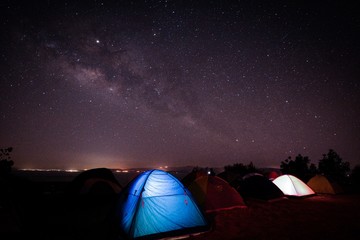campamento y via lactea 