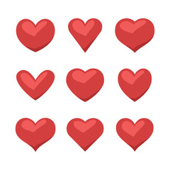 heart icons, concept of love