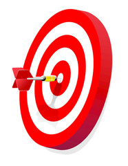 vector dartboard with dart