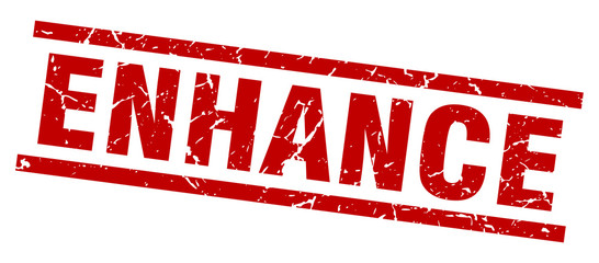 square grunge red enhance stamp