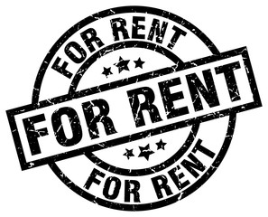 for rent round grunge black stamp