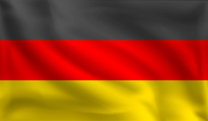 Obraz premium Waving Germans flag, the flag of Germans, vector illustration