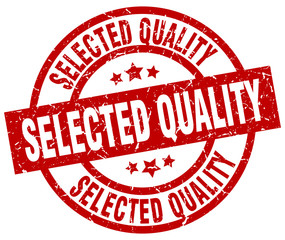 selected quality round red grunge stamp