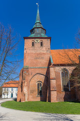 Church tower of the Marienkirche in Boizenburg, Germany