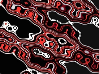 Red dark black white shapes, abstract background