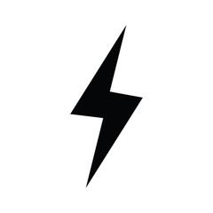Flash thunderbolt vector icon. Lightning thunder symbol.