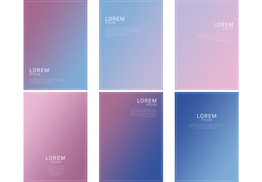 6 Flyer Background Layouts with Colorful Gradients