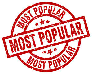 most popular round red grunge stamp