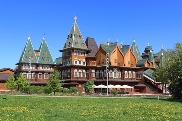 Palace of Tsar Alexei Mikhailovich (restoration) in the Museum-Reserve Kolomenskoye  in Moscow