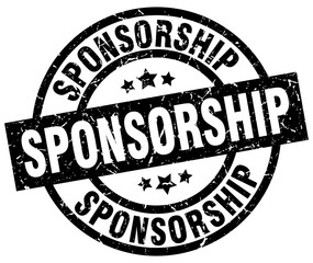 sponsorship round grunge black stamp