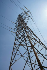 High voltage electricity transmission pylon