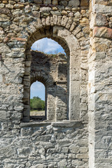 Ancient Medieval Eastern Orthodox church of Saint John of Rila at the bottom of Zhrebchevo Reservoir, Sliven Region, Bulgaria