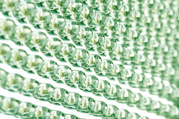 Rows of LEDs in the panel