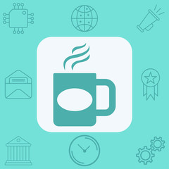 Mug vector icon sign symbol