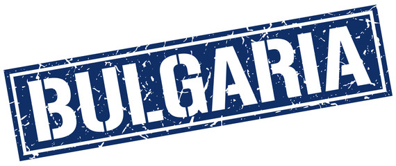 Bulgaria blue square stamp