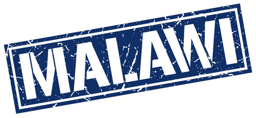 Malawi blue square stamp